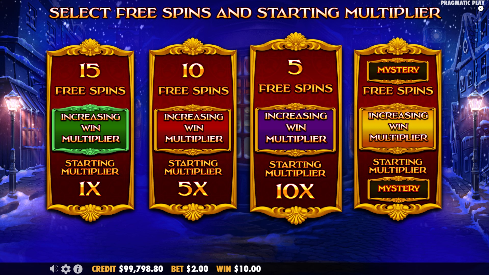 Christmas Carol Megaways: select free spins