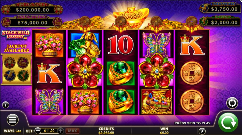 Fu Lai Cai Lai Stack Wild Luxury Slot - main game