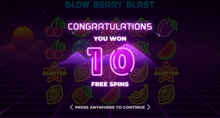 Glow Berry Blast (Zephyr Slots) Win 10 Free Spins