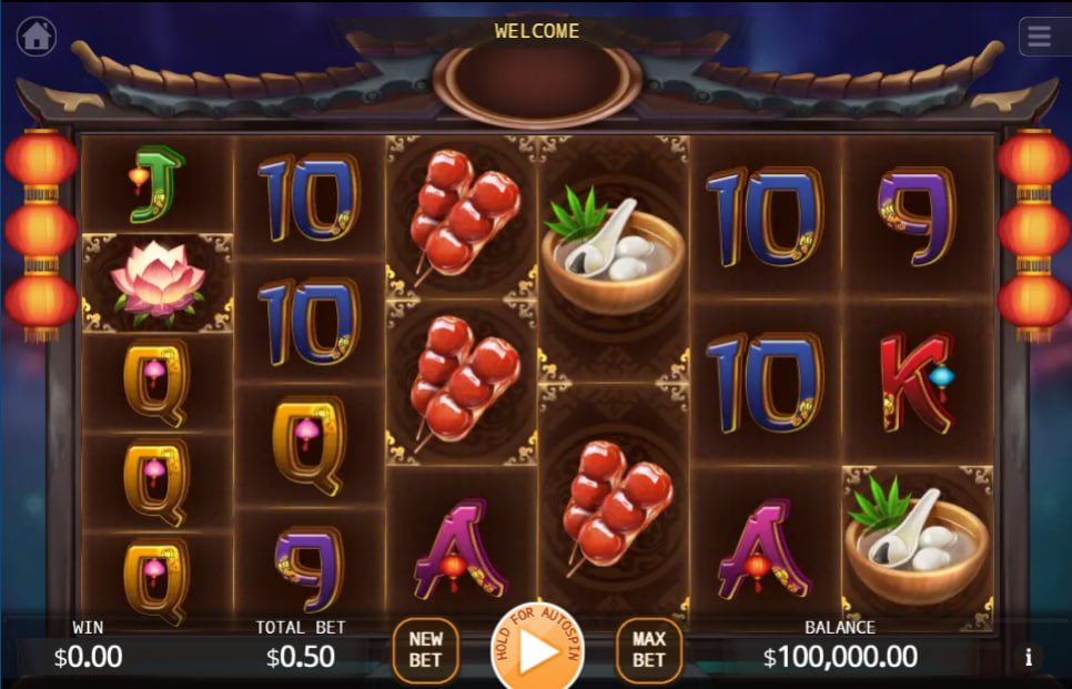 Main gameplay interface of Fortune Beauty Megaways slot displaying the control panel and active symbol positions to show players how to set stakes.