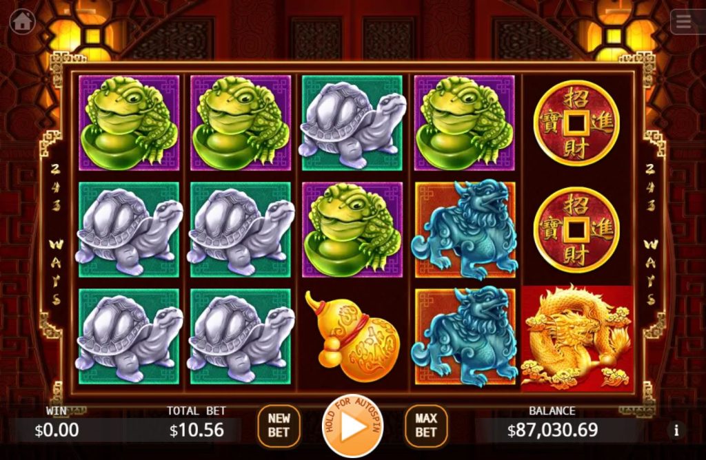 The main game screen of the Luck88 slot showing the 5x3 grid and Asian theme.