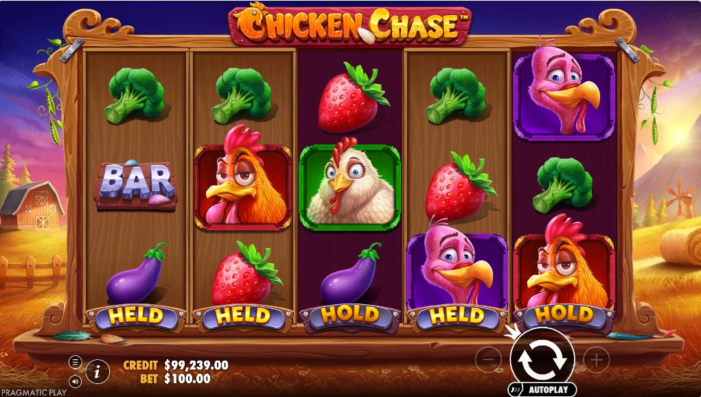 The Spin and Hold feature activation in the Chicken Chase demo.