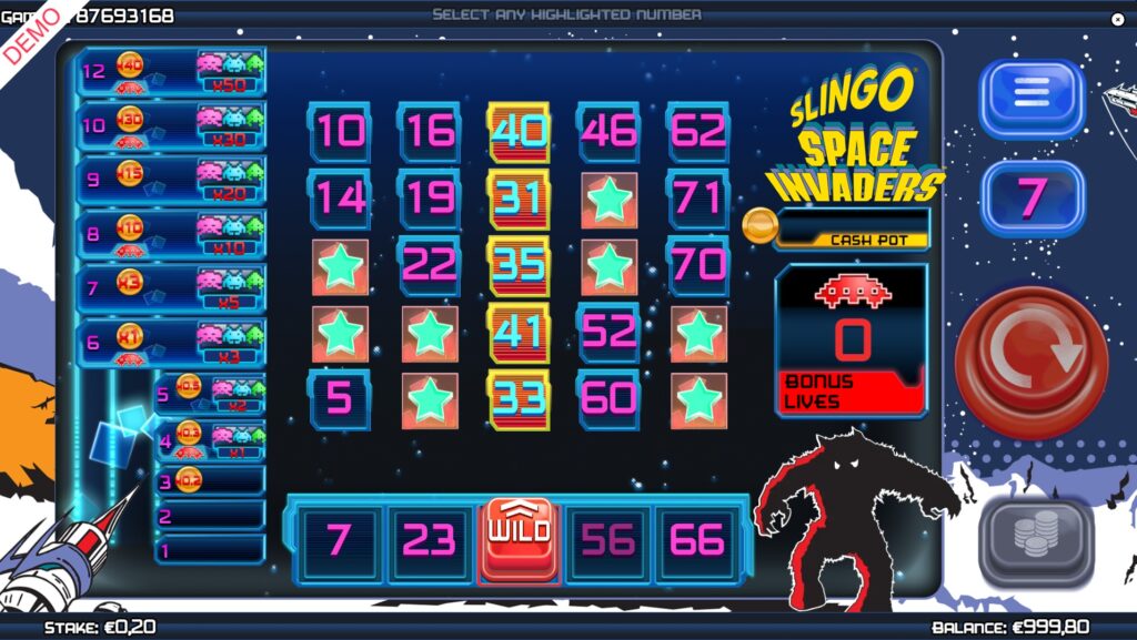 Slingo Space Invaders (Slingo Originals) Game