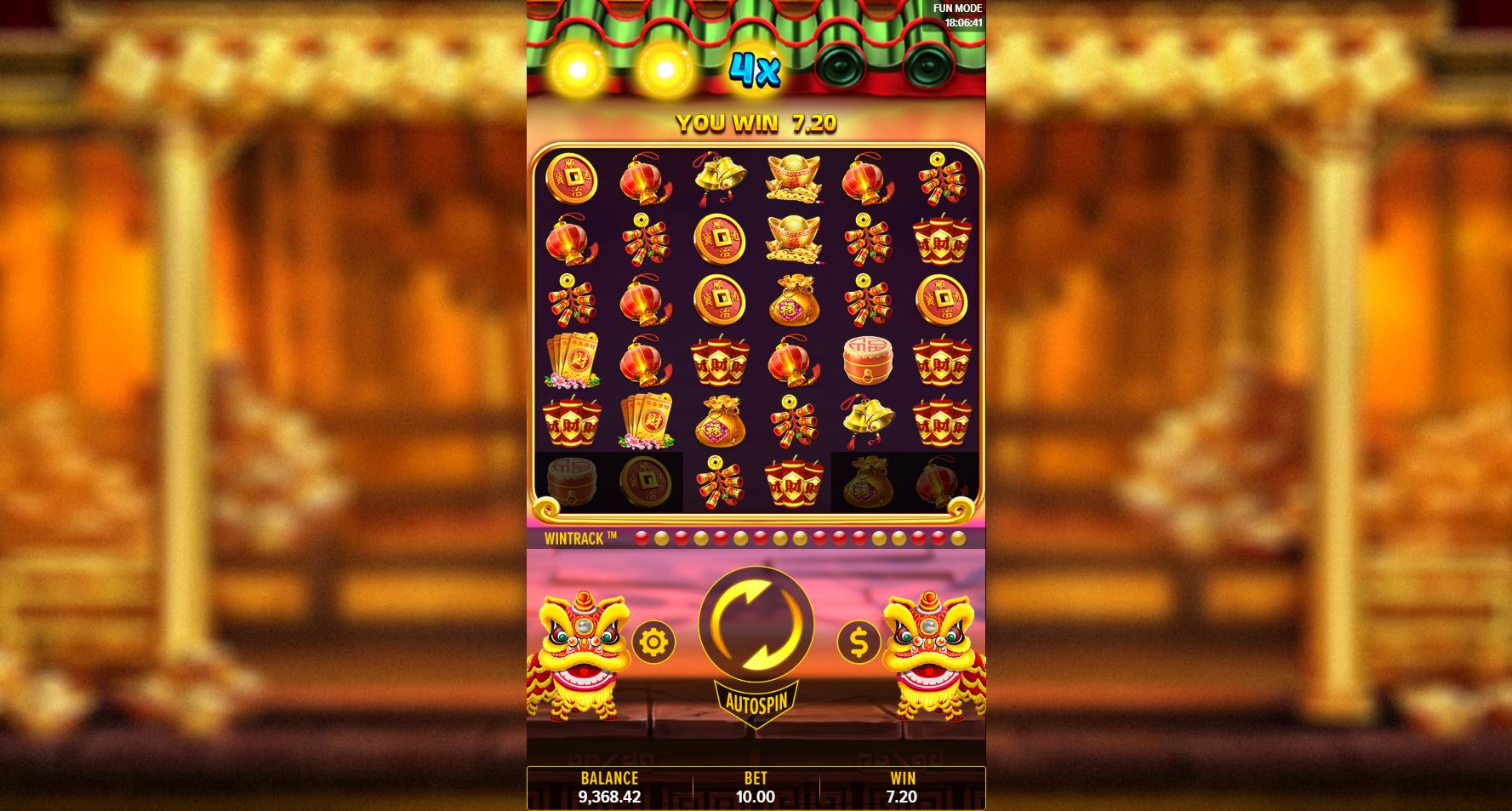 The initial 6x6 grid of the 666 slot, showing the cross-shaped active area and locked outer symbols before a spin.