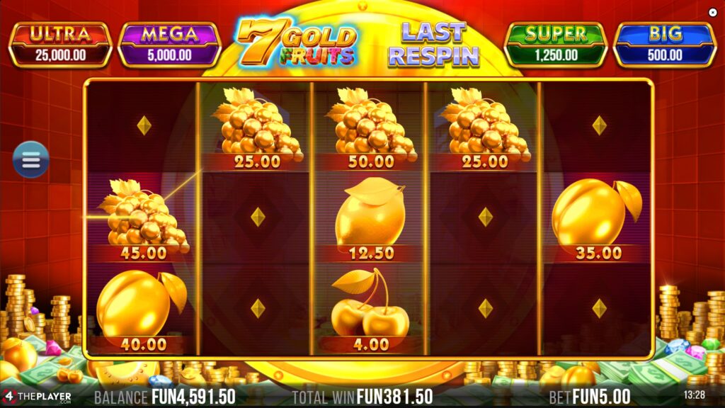 7 Gold Fruits (4ThePlayer) Slot -Respin