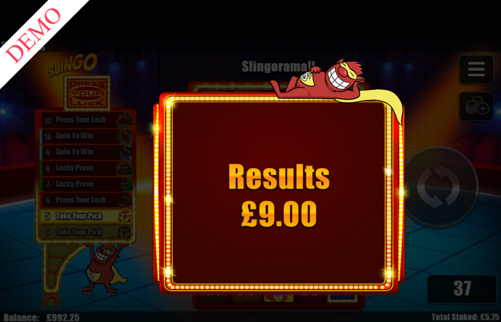 Slingo Press Your Luck