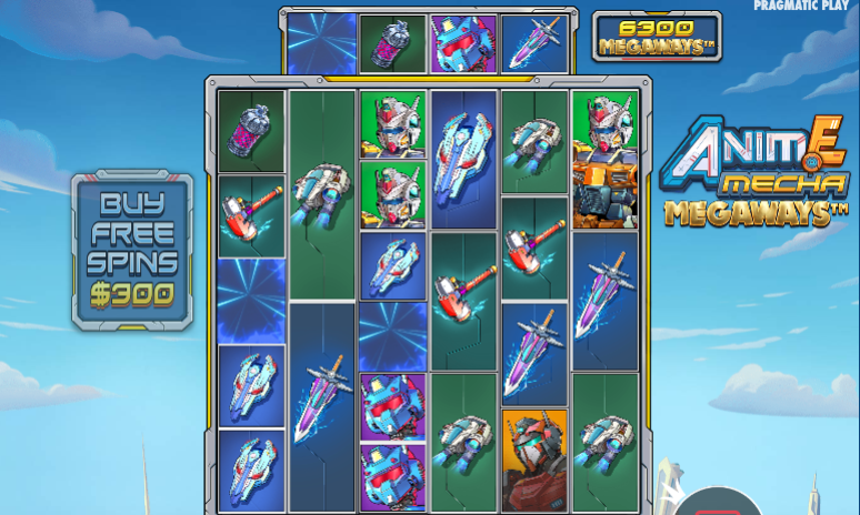 Anime Mecha Megaways slot game demonstrates Cascading reel feature