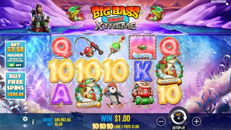 Big Bass Xmas Xtreme main screen