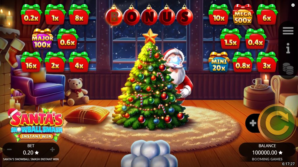 Santa's Snowball Smash Instant Win