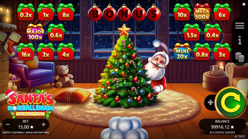 Santa's Snowball Smash Instant Win
