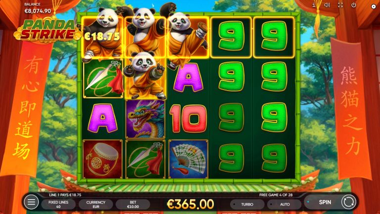 Panda Strike slot by Endorphina