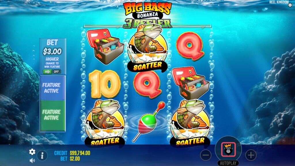 Winning the Free Spins bonus game in Big Bass Bonanza 3 Reeler slot (Pragmatic Play)