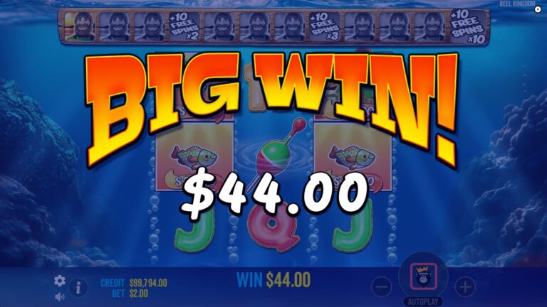 Big win in Big Bass Bonanza 3 Reeler slot (Pragmatic Play)