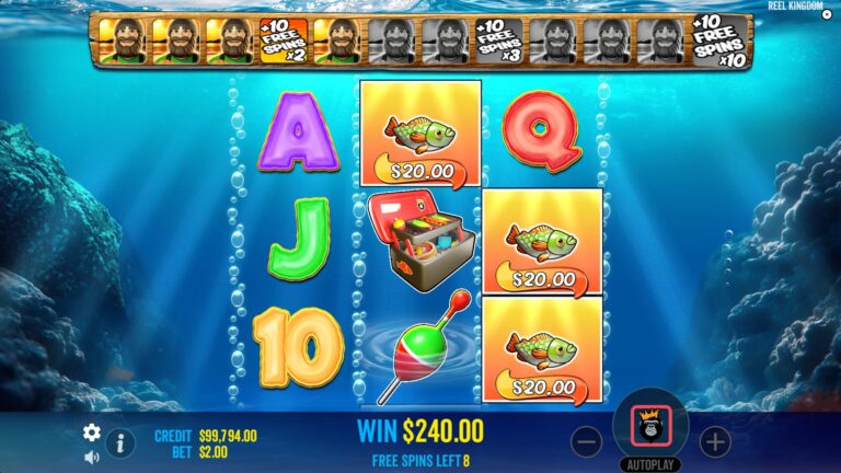 Bonus game Free spins of Big Bass Bonanza 3 Reeler slot (Pragmatic Play)