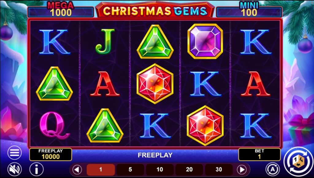 Christmas Gems Hold & Win