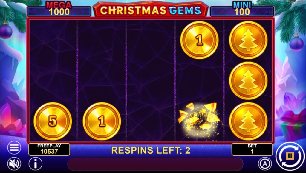 Christmas Gems Hold & Win