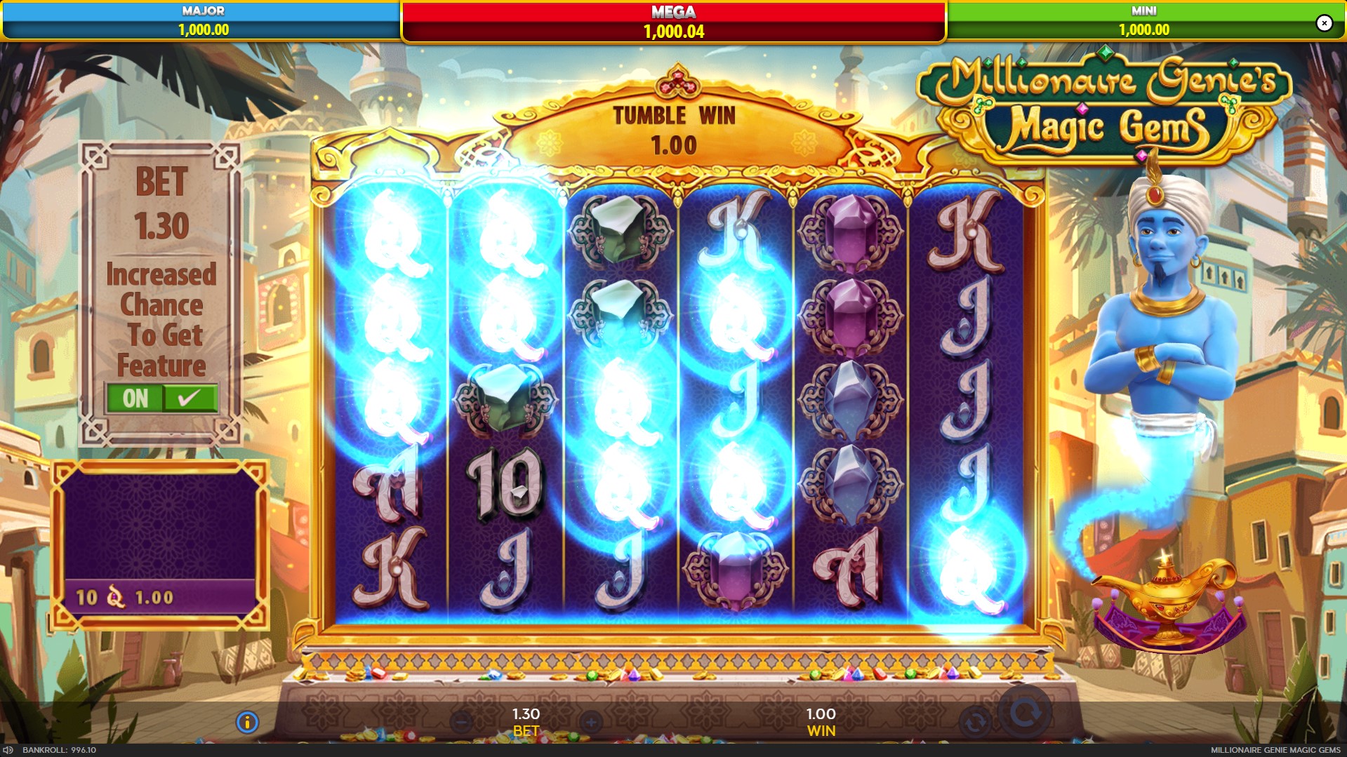 Millionaire Genies Magic Gems - slot - base game win