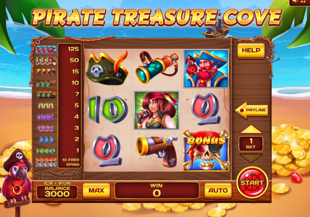 Pirate Treasure Cove 3x3