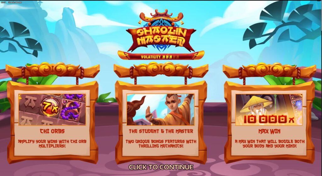 Shaolin Master (Hacksaw Gaming) - Splash Screen