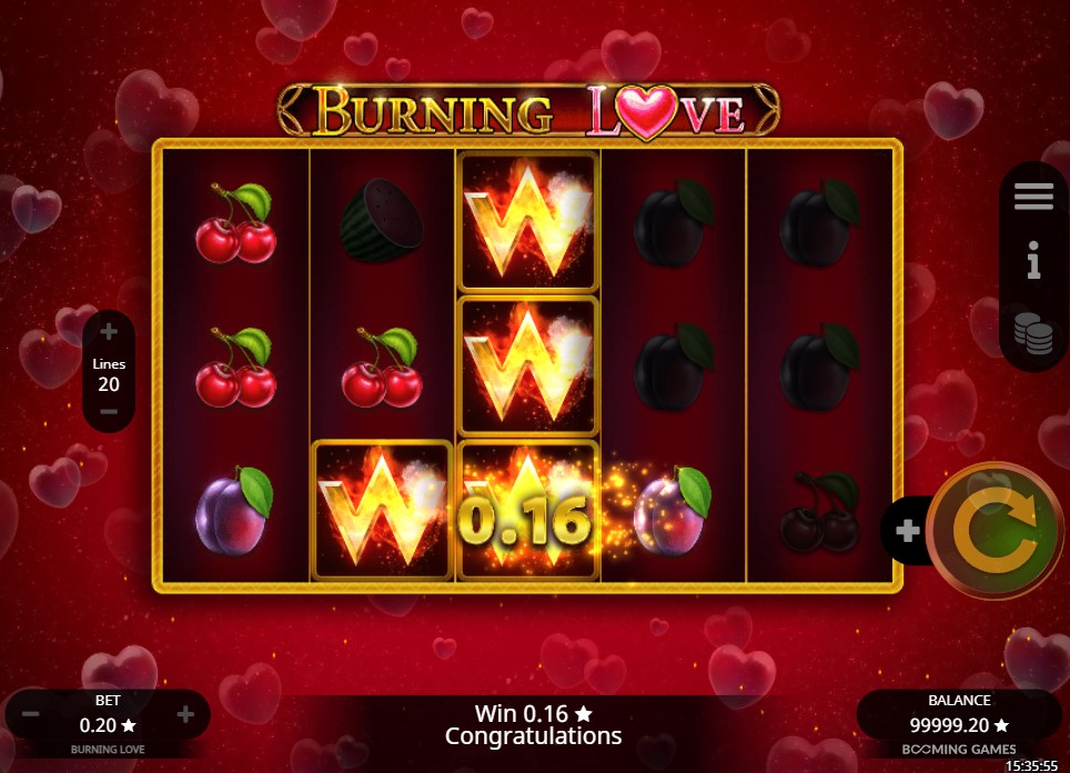 Burning Love by Booming Games slot
