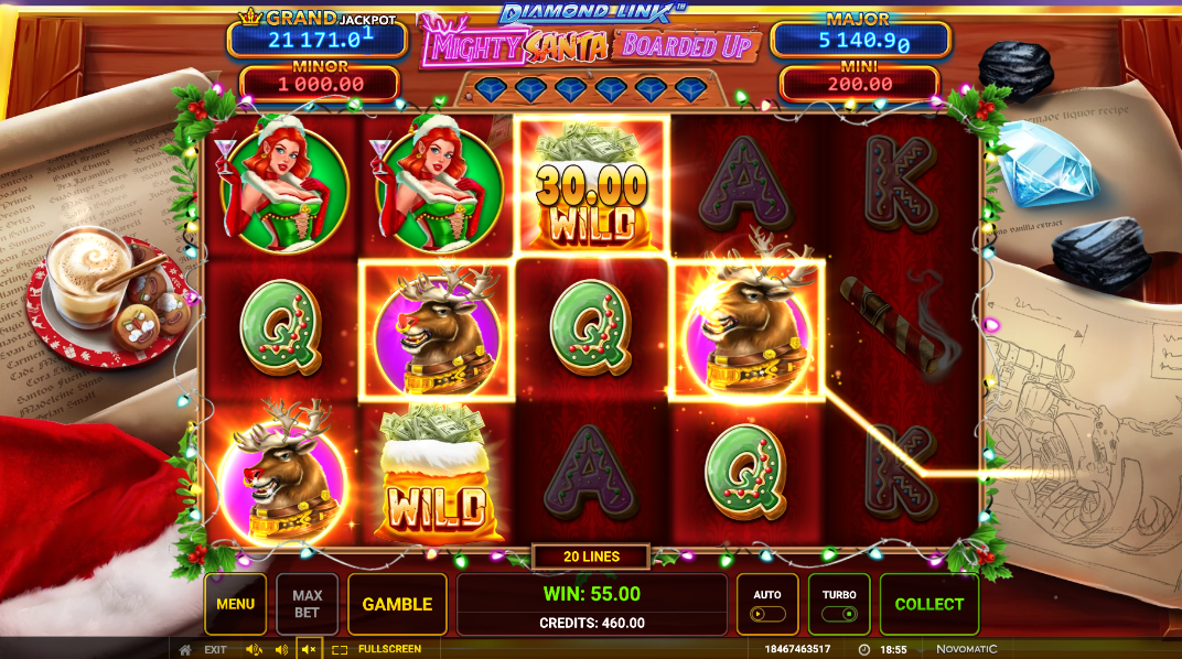 Diamond Link Mighty Santa: Boarded Up by Greentube