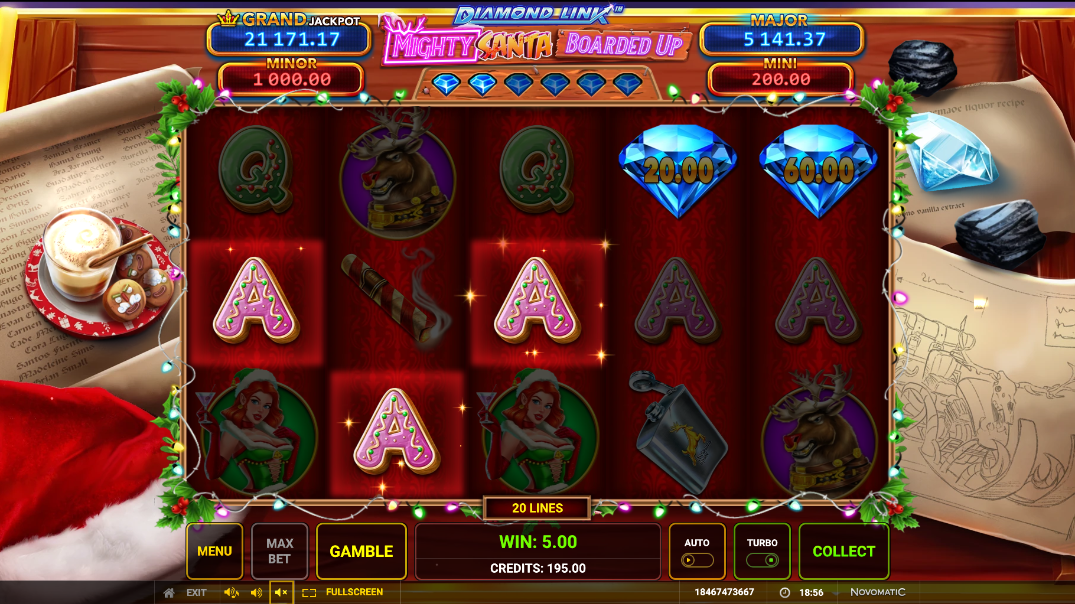 Diamond Link Mighty Santa: Boarded Up by Greentube