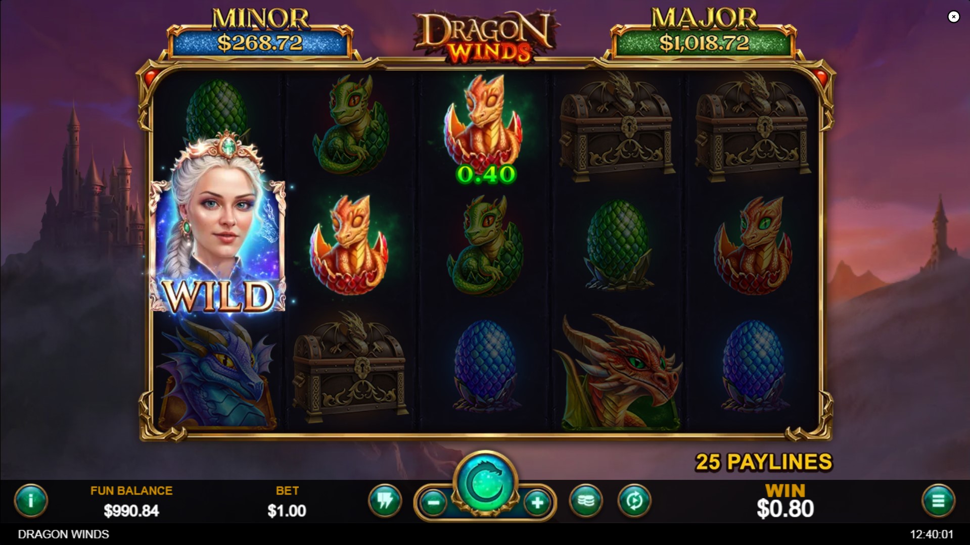 Dragon Winds - base game win