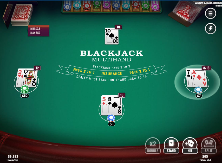 European Blackjack Multihand