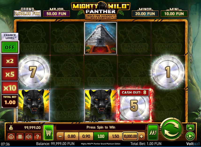 Mighty Wild Panther Grand Platinum Edition Santa's Jackpots