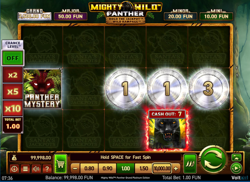 Mighty Wild Panther Grand Platinum Edition Santa's Jackpots