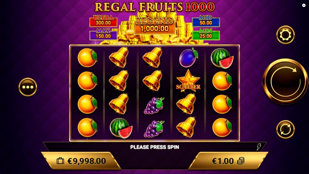 Regal Fruits 1000 - base game