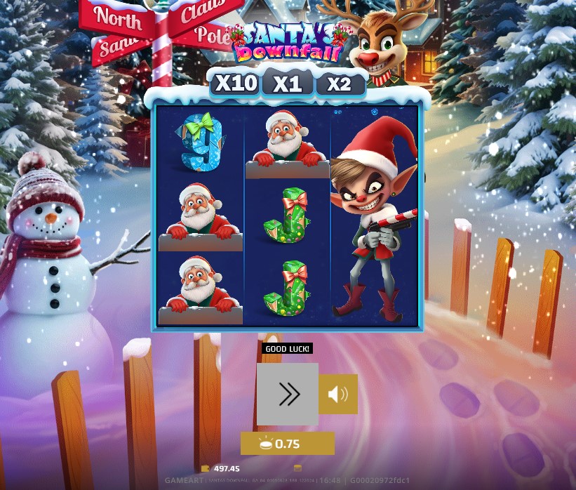 Santa's Downfall slot by GameArt