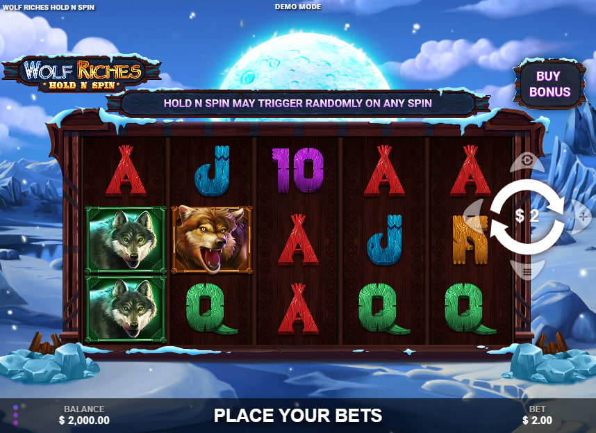 Wolf Riches Hold N Spin