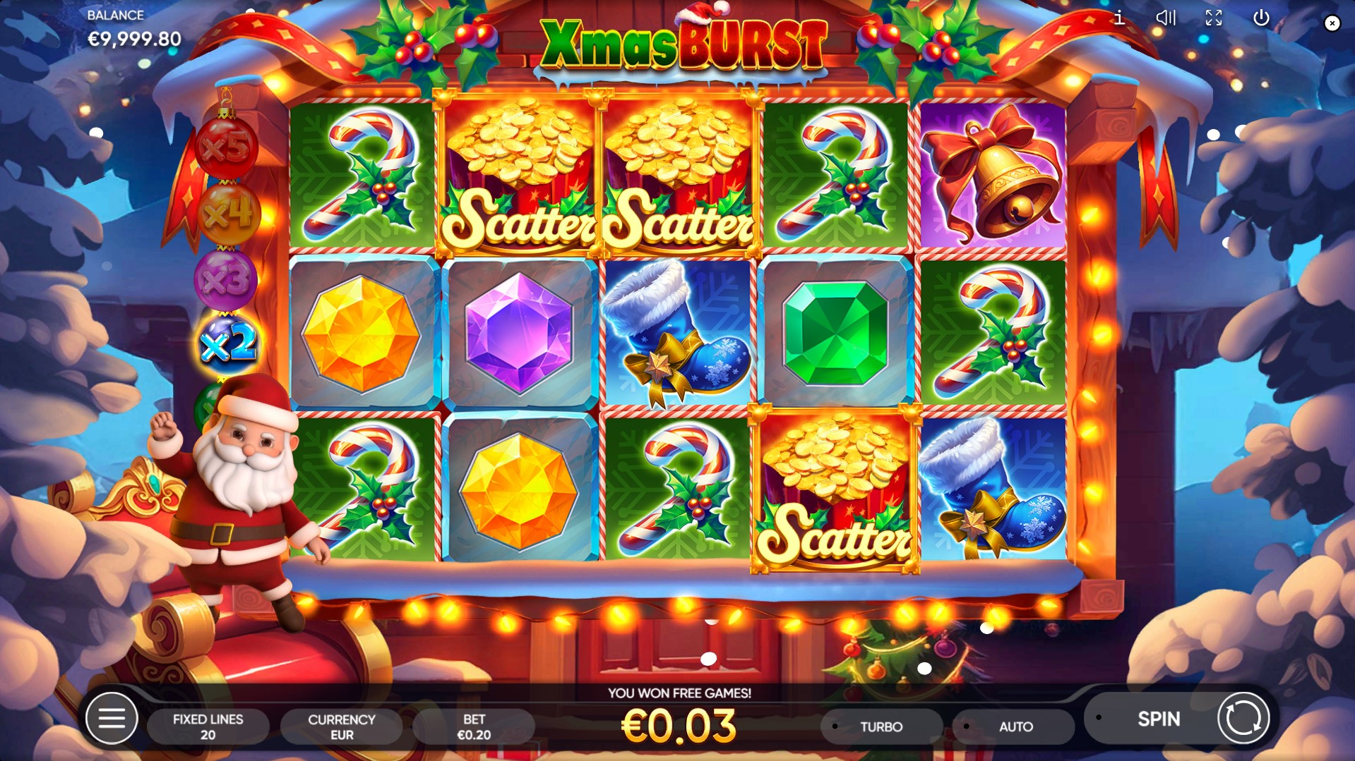 Xmas Burst -win free spins
