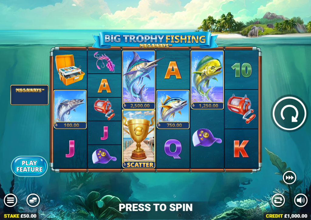 Big Trophy Fishing Megaways by Blueprint Gaming - Base Game