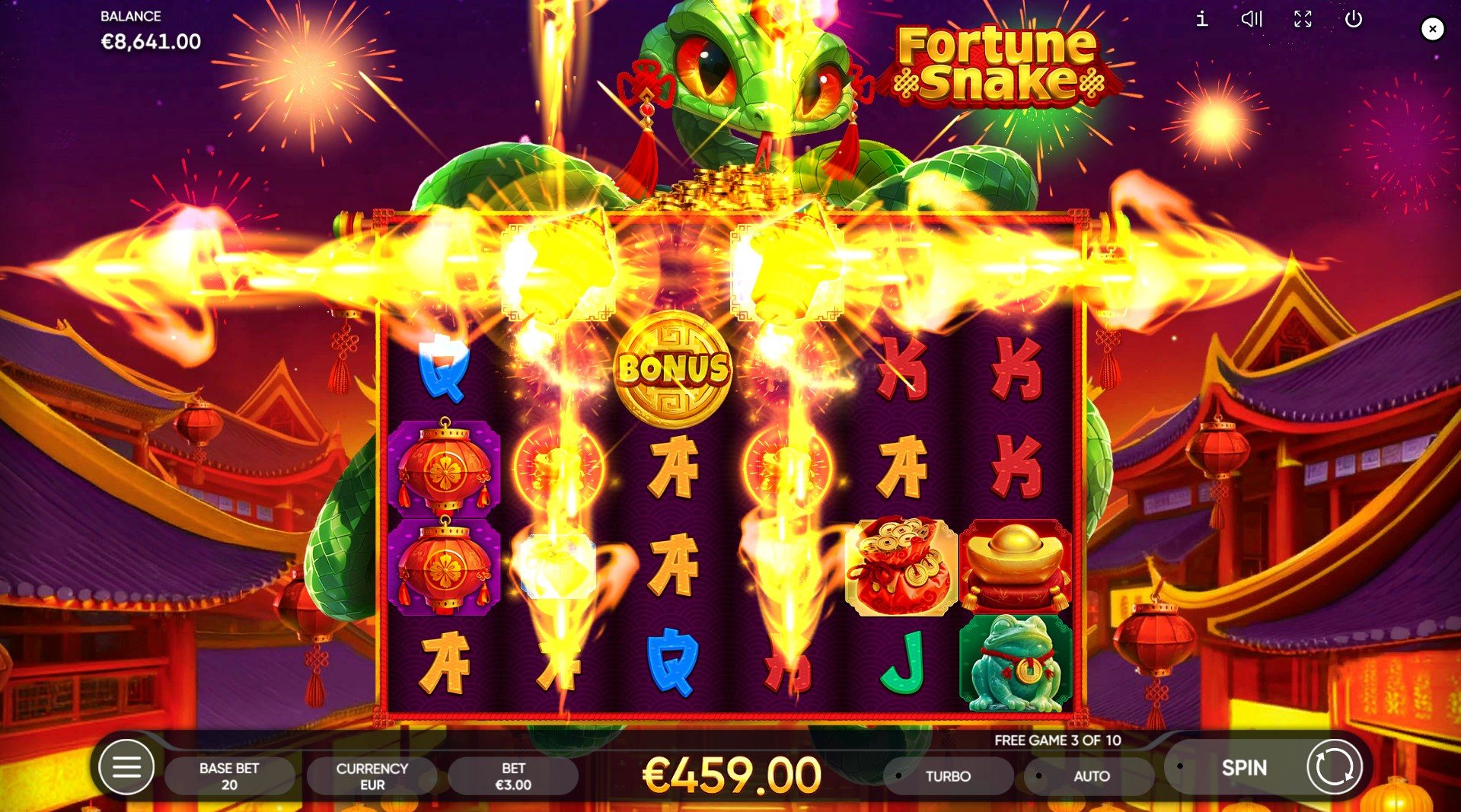 Fortune-snake slot - bonus pop