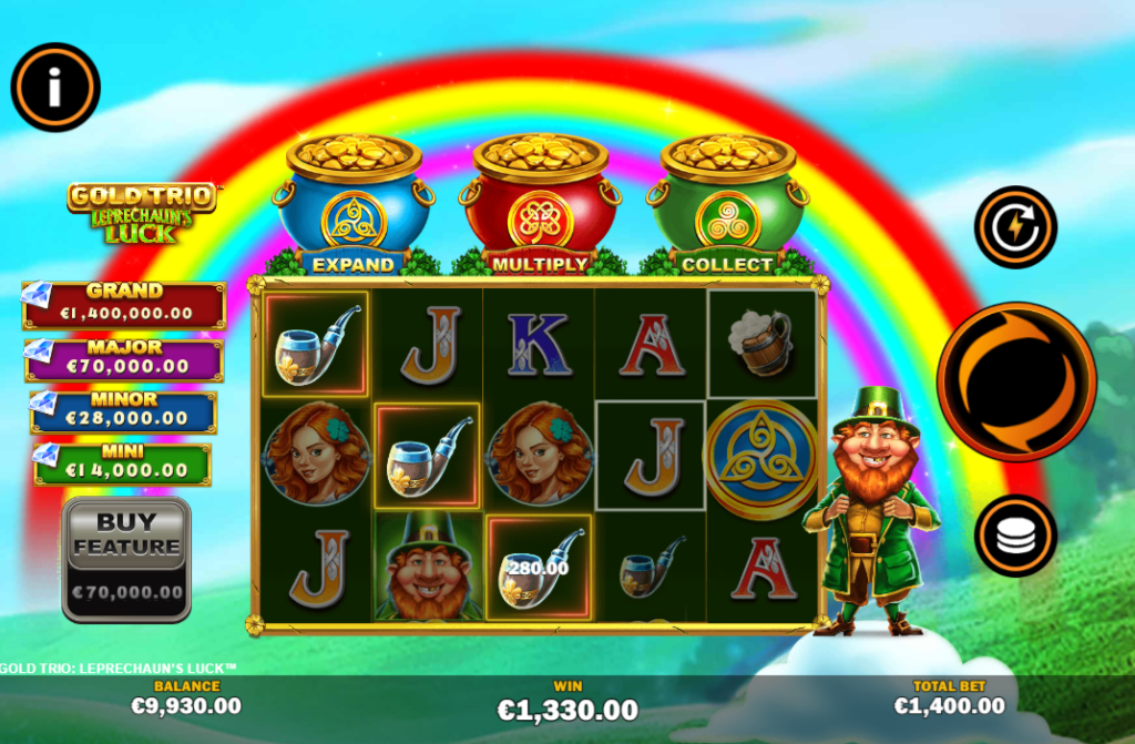 Gold Trio: Leprechaun's Luck by Playtech - Win