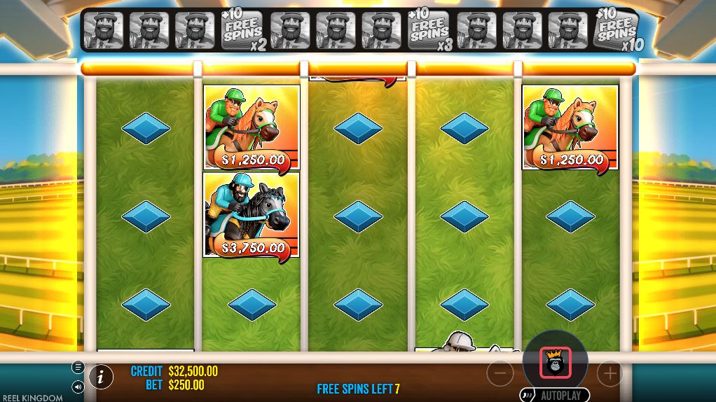 Golden Cup Free Spins in action with only Money, Wild, and blank symbols on the reels.