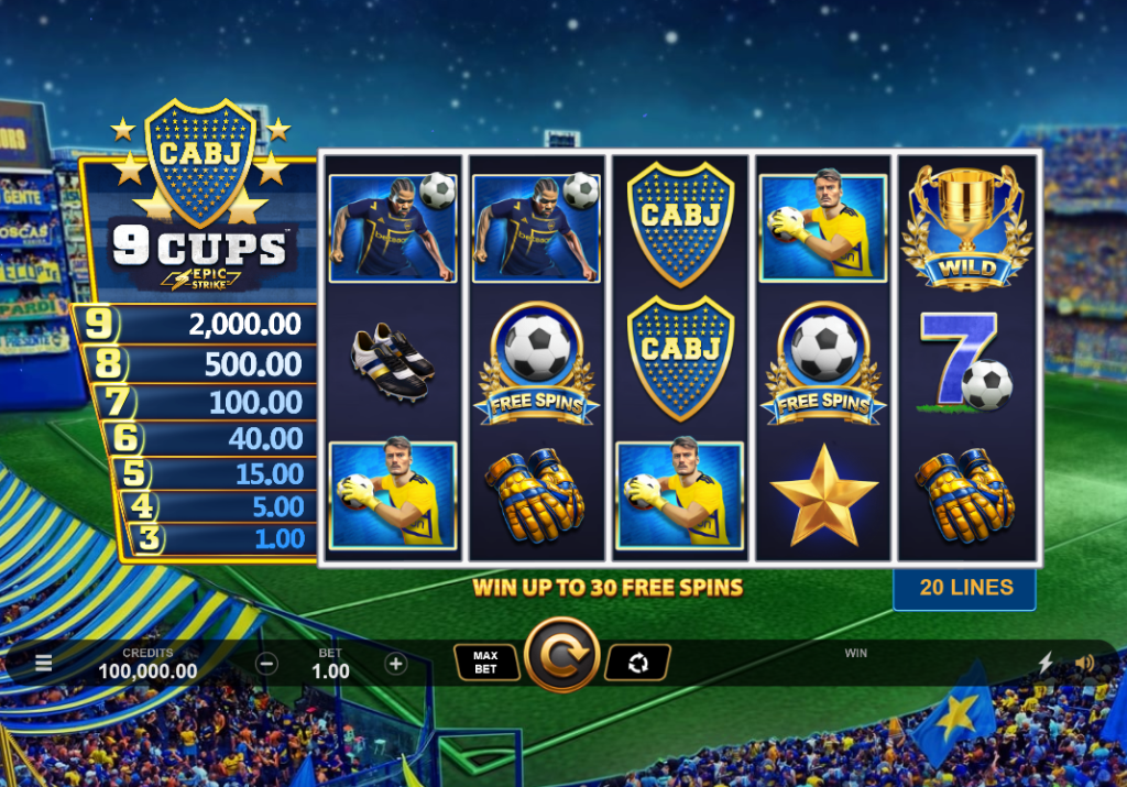 Boca 9 Cups Epic Strike by Aurum Signature Studios - Base Game