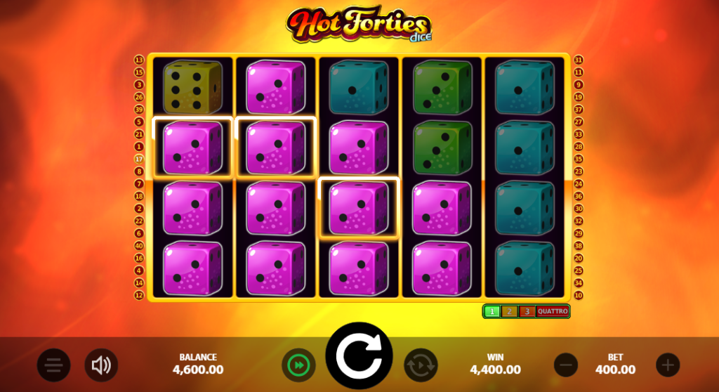 Hot Forties Dice by Stakelogic - Win