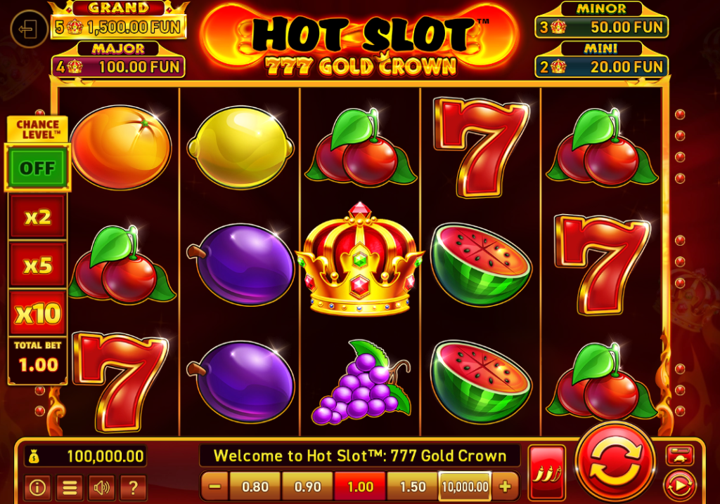 Hot Slot 777 Gold Crown by Wazdan - Base Game