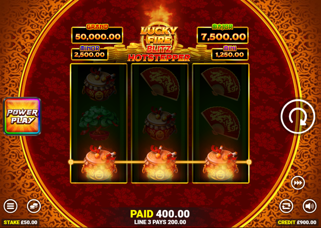 Lucky Fire Blitz Hotstepper by Blueprint Gaming - Win