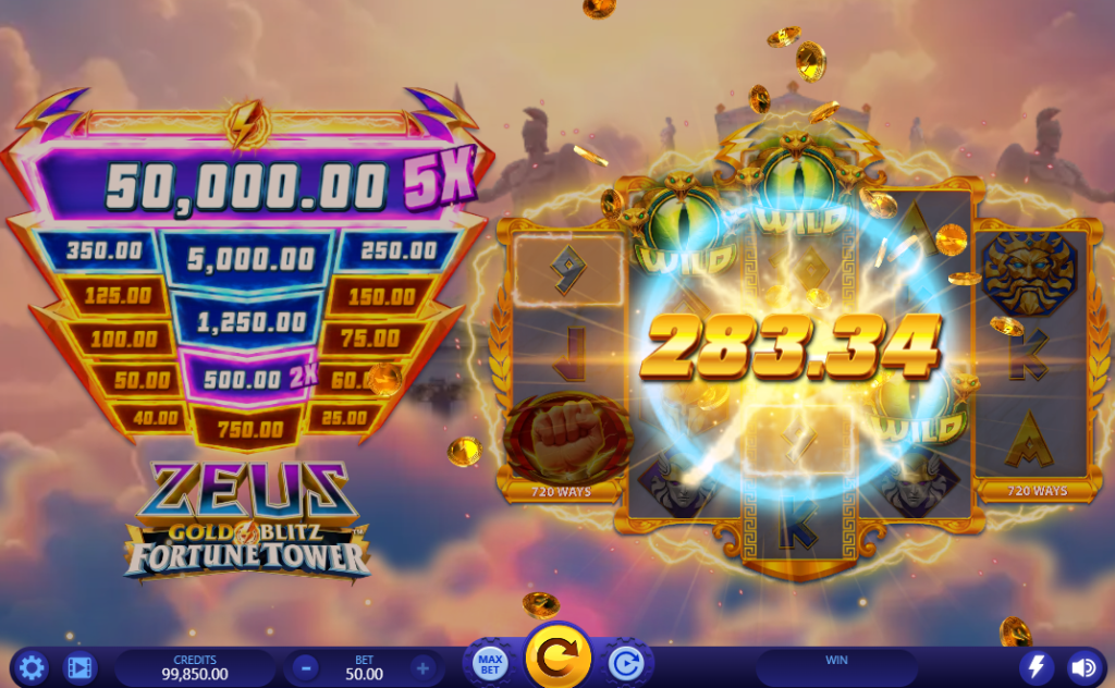 Zeus Gold Blitz Fortune Tower by Fortune Factory Studios - Win