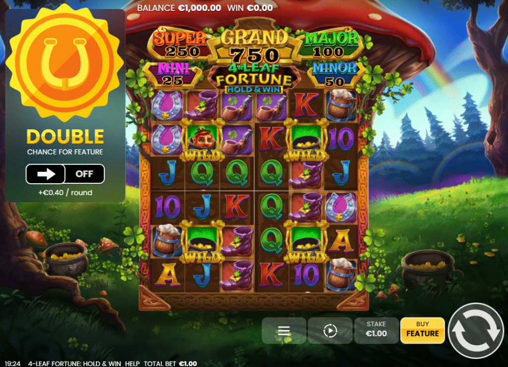 4-Leaf Fortune: Hold & Win by OctoPlay - Base Game