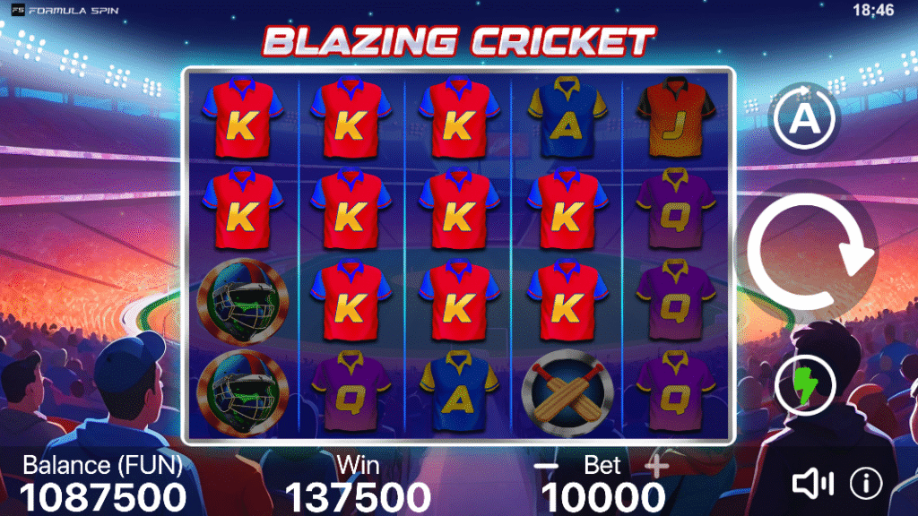 Blazing Cricket by Formula Spin - Win