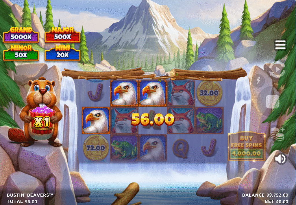 Bustin' Beavers by Northern Lights Gaming - Win