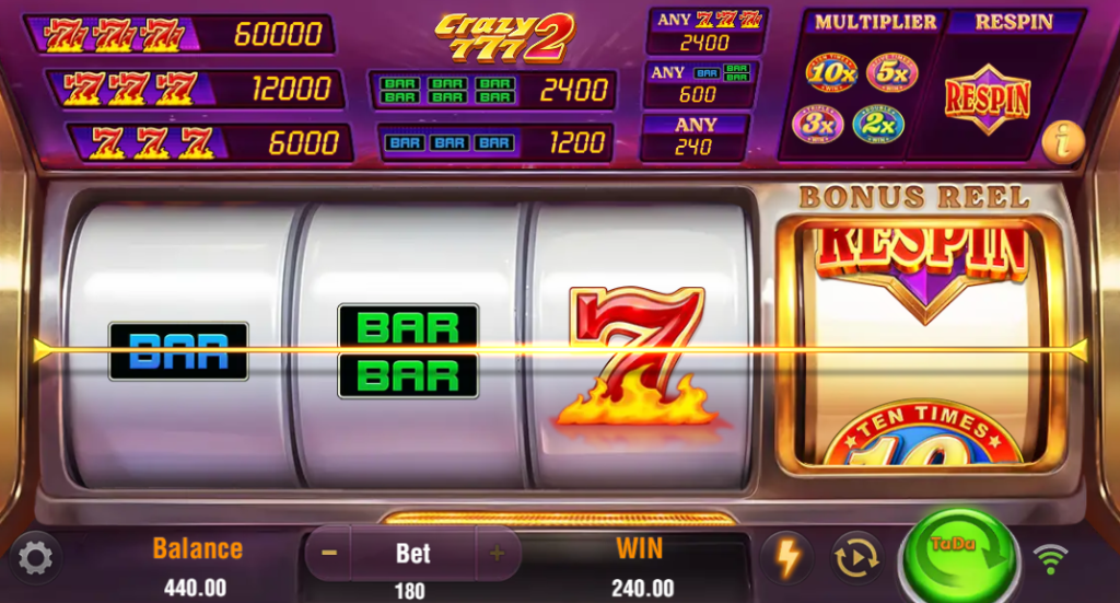 Crazy 777 2 by TaDa Gaming - Win