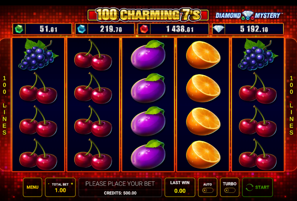 Diamond Mystery - 100 Charming 7's by Greentube - Base Game