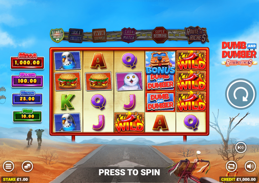 Dumb and Dumber Route to Riches by Blueprint Gaming - Base Game