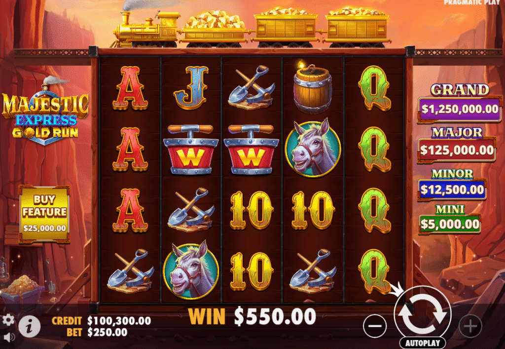 Majestic Express - Gold Run by Pragmatic Play - Win